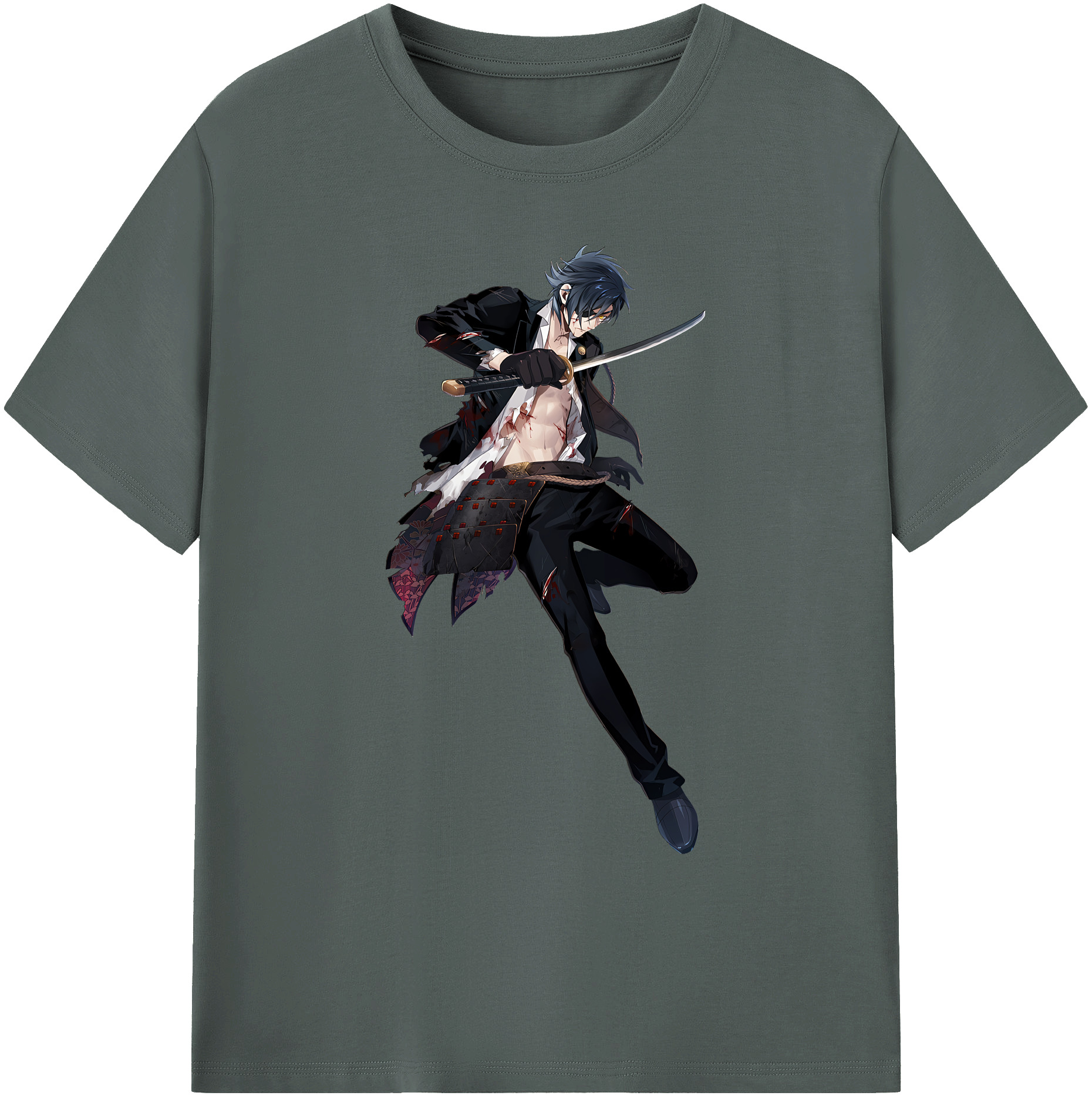（画像用） 刀剣乱舞 Touken Ranbu 綿100％ メンズ半袖Tシャツ｜肌触りやわらか＆通気性